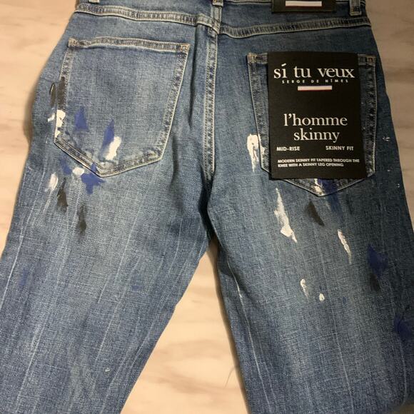 Si Tu Veux Superstack Indigo Wash Mens Jeans Size 28 - Picture 4 of 8